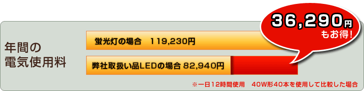 年間の電気使用料 36,290円もお得